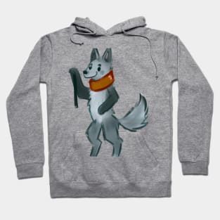 Cute Wolf Drawing Hoodie